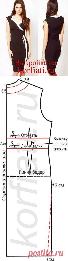 Как сшить черное платье - выкройка от ШКОЛЫ ШИТЬЯ Анастасии Корфиати