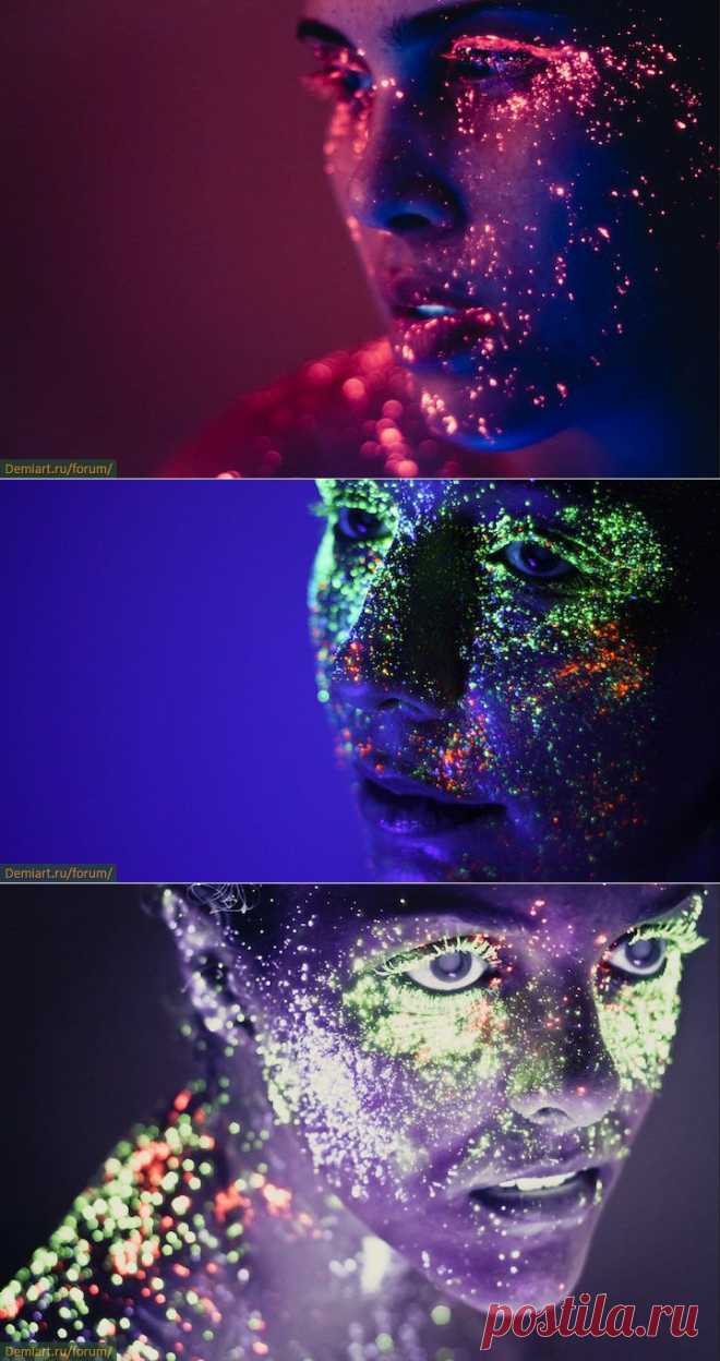 Необычные неоновые фотопортреты -> Demiart