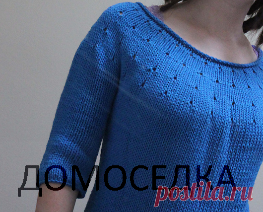 Простой пуловер спицами | ДОМОСЕДКА