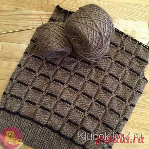 Очень красивый узор для свитера или кардигана или уютного пледа — Сделай сам, идеи для творчества - DIY Ideas