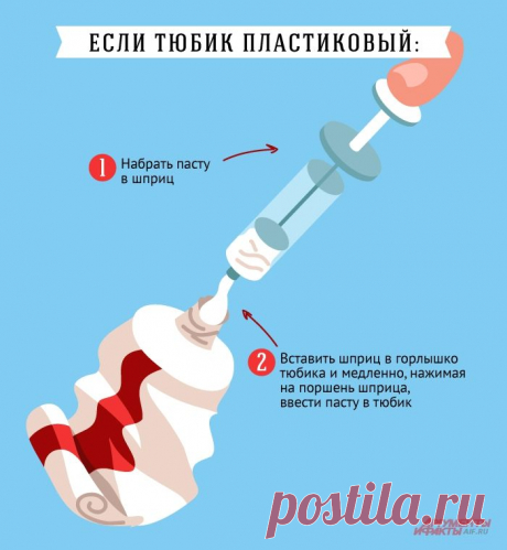 Как затолкать зубную пасту обратно в тюбик?