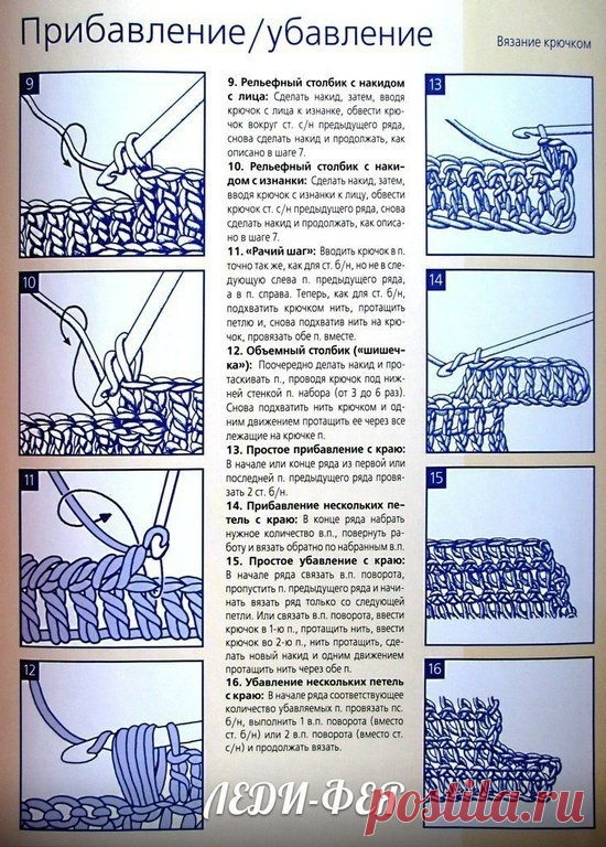 Шпаргалка по вязанию крючком и спицами