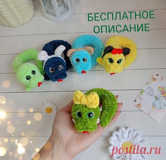 Змейка крючком. Амигуруми схемы и описания. Автор: Олеся Оберман | IRINELY.ART