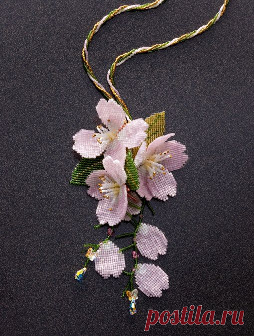 cherry blossoms loom at B & B 2013 | Beaded flowers