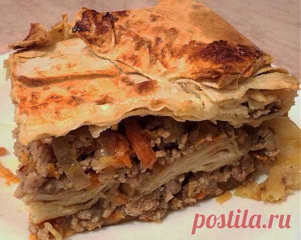 Мясной пирог из лаваша | Веб Рецепт