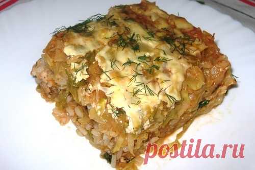 Слоеная запеканка «Ленивые голубцы», рецепт — Вкусо.ру