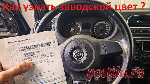 Как узнать заводской код краски - VW Polo Sedan | Авто-маньяк | Дзен
