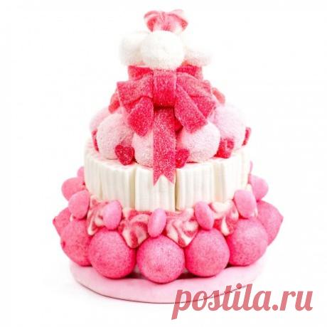 Gâteau de bonbons Ma Valentine par Candy-mail Douceur et tendresse avec ce gâteau de bonbons !