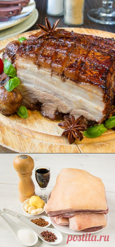Рецепт запеченной свиной грудинки с китайскими специями на Вкусном Блоге
