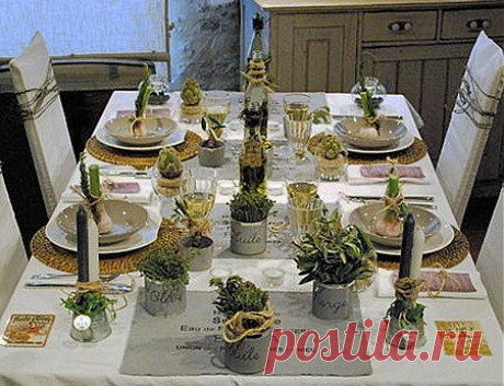 праздничная сервировка стола