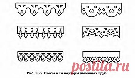 «Рис. 265. Свесы или подзоры дымовых труб»: рисунок из статьи «Листовой металл для художественных изделий» | ARHPLAN.ru