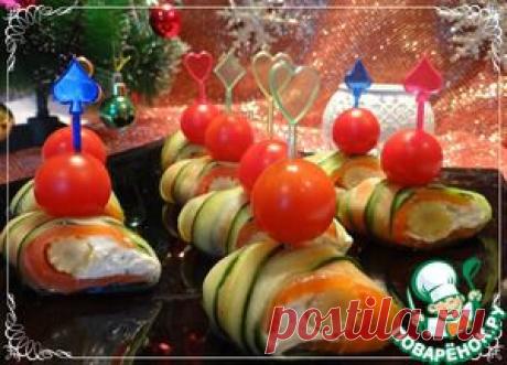 Закуска из огурца и копченой форели - кулинарный рецепт