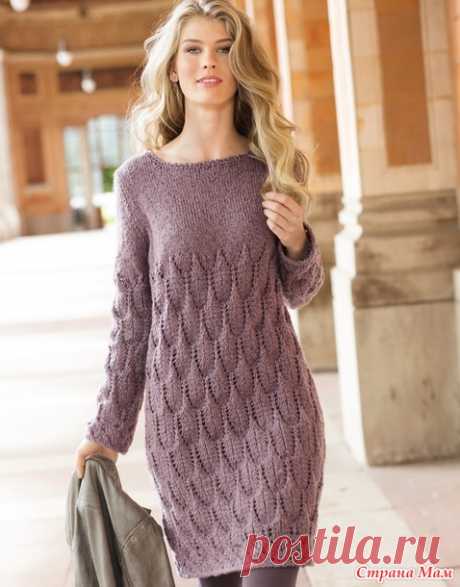 . Платье с узором из «листьев» - Вязание - Страна Мам