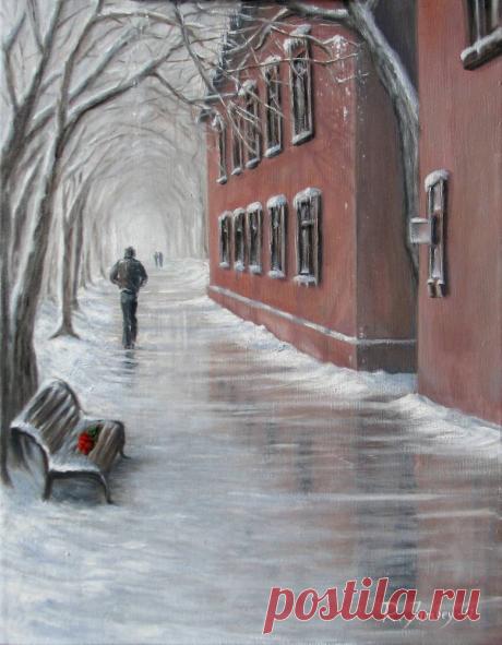 СВИДАНИЕ (С.Г Сретенский)
Полюблю - никогда не замечу,Опозданья на час или два
Просто ты мне назначила встречу
Поздним вечером на ПокроваБудет холодно - капли со снегомНе устанут меня накрыватьА нетрезвая дама со смехомПроход…