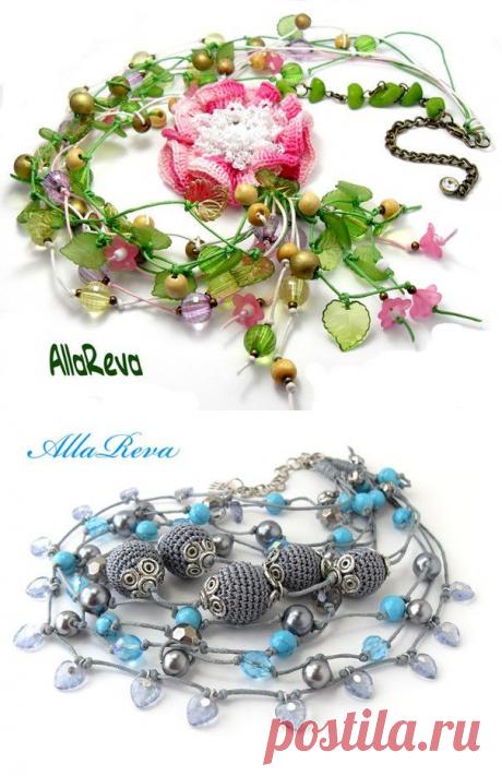 Вязаная бижутерия. Красиво.