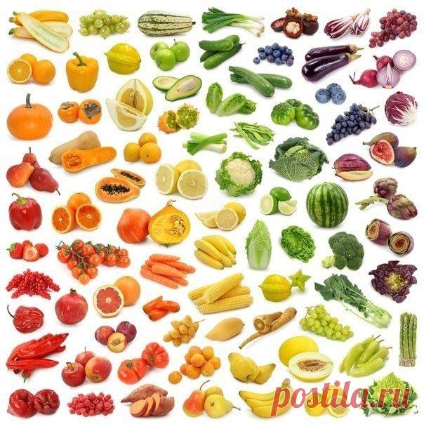 Цвет пищи и здоровье 

1. Продукты белого цвета - молоко и молочные продукты, рис, чеснок, белокочанная капуста - успокаивают, снимают раздражительность и выводят через почки токсичные вещества. 

2. Зеленые продукты (брокколи, листовые салаты, зеленый горошек, зеленый перец) положительно влияют на мозговую деятельность, снимают нервное напряжение. Хлорофилл, который производится в зеленых растениях под воздействием солнечной энергии, стимулирует образование полезных красн...