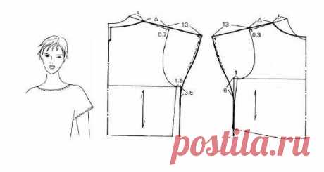 Моделирование блузона с цельнокроенным рукавом — DIYIdeas