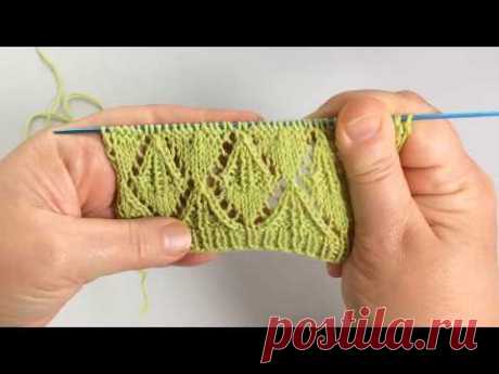 Ажурный  &quot;Парус&quot; / Вязание спицами / Openwork Knitting Pattern