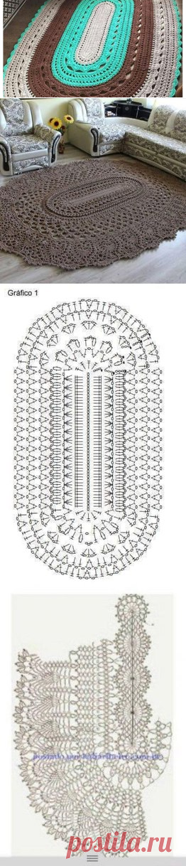Деликатности в вязание крючком Габриэла: Ковры, пресс-форм и видео