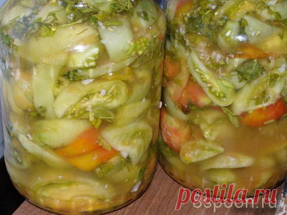 Салат из зеленых помидор на зиму «Вкуснота» | 8 Ложек