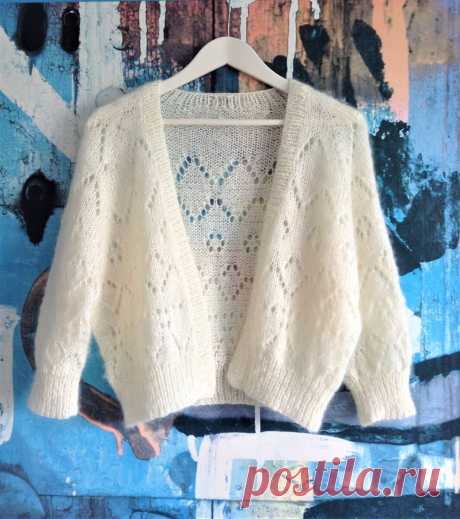 Ажурный кардиганчик. Инструкция | SIBKNITTING // Канал о вязании | Дзен
