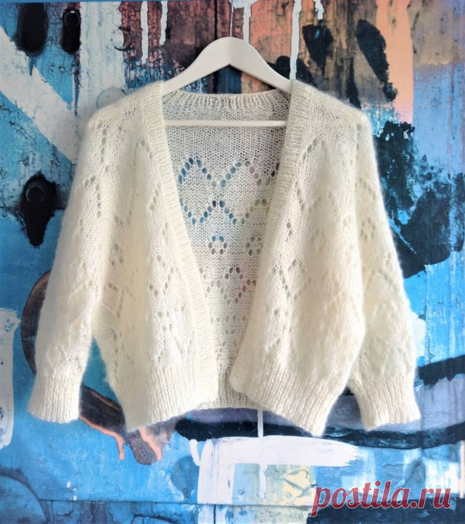 Ажурный кардиганчик. Инструкция | SIBKNITTING // Канал о вязании | Дзен