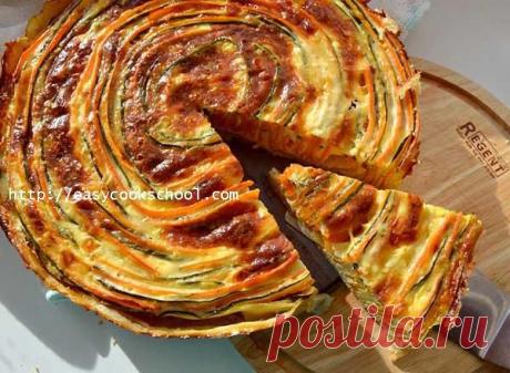 Пирог с кабачками, интересный рецепт | Легкие рецепты