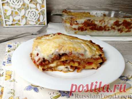 Лазанья, В духовке, Блюда из фарша, рецепты на RussianFood.com: 72 рецепта