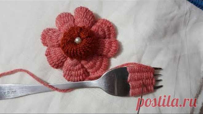 Wow Amazing Trick Wool Flower Hand Embroidery Design#101