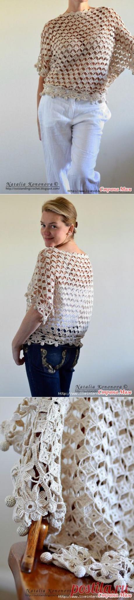 Кофточка ажурными ромбами - Все в ажуре... (вязание крючком) - Страна Мам
