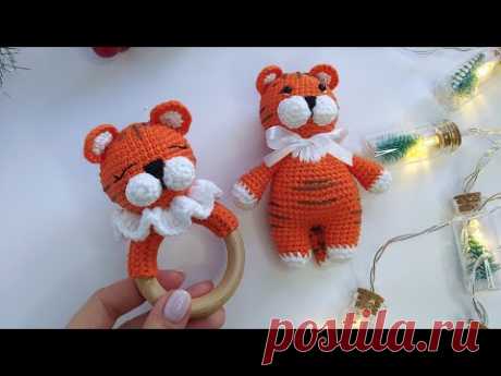 МК Погремушка тигренок крючком