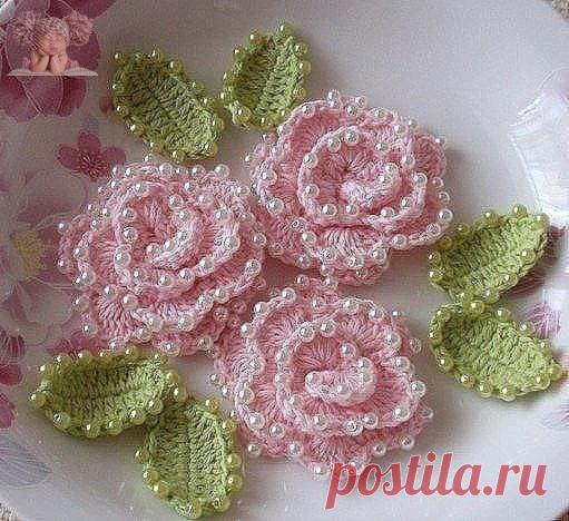 Цветочки связаный крючком