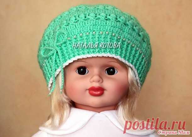 . Берет для девочки крючком. Видео МК - Вязание - Страна Мам