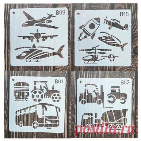 655.0CLP 43% OFF|1 pcs13 * 13cm Autos und Flugzeuge Schablonen zum Malen von Grafiken diy Schablonen Wandbilder Scrap book Färbung Prägung Album Dekor Schablonen| |   - AliExpress Smarter Shopping, Better Living!  Aliexpress.com