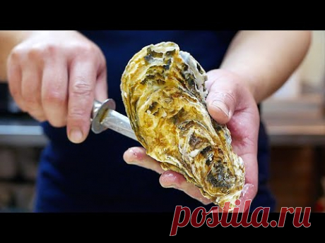 Японская уличная еда - Гигант жареные устрицы Окинава морепродукты Япония