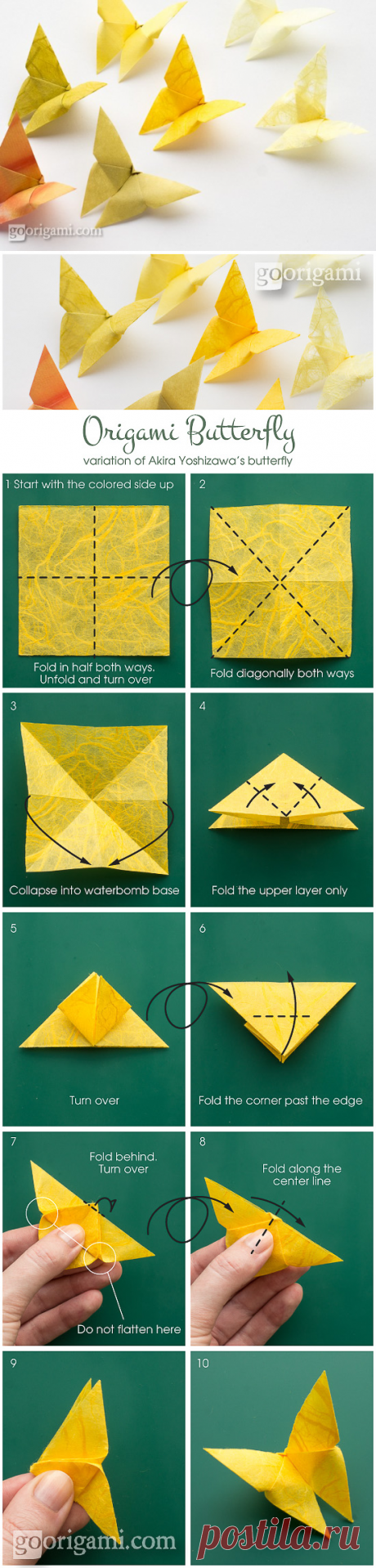 Origami Butterfly by Akira Yoshizawa - tutorial | Go Origami!