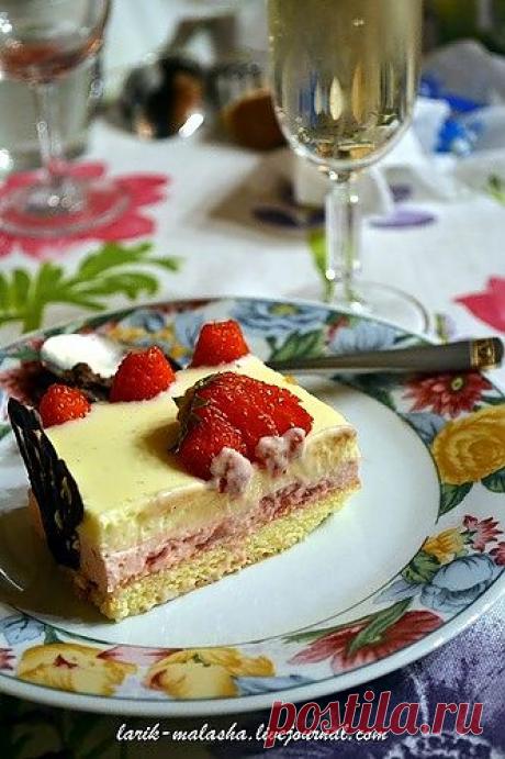 larik_malasha: Торт с двойным муссом - клубника и белый шоколад. День Рождения супруга