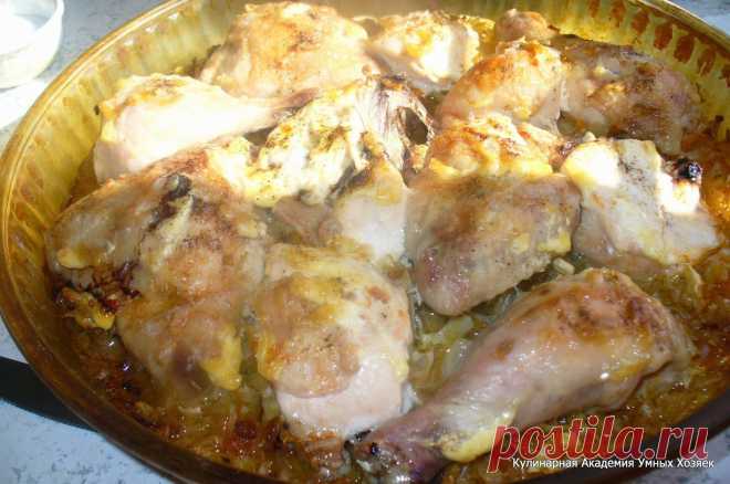 Кулинарная Академия Умных Хозяек: Курица запеченная на капустной «подушке»