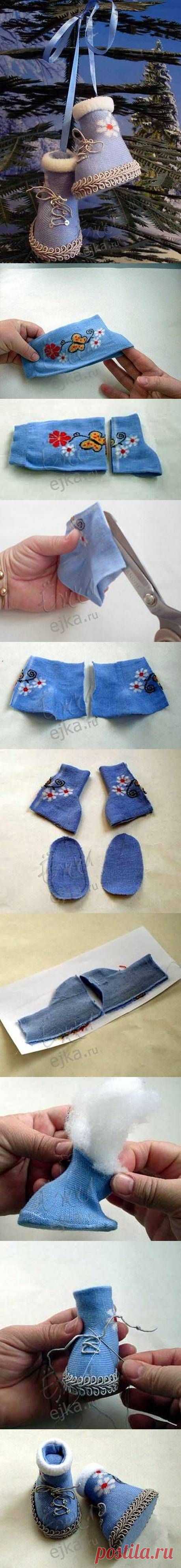 DIY Socks Baby Christmas Shoes DIY Socks Baby Christmas Shoes