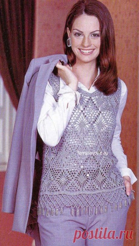 Безрукавка связанная крючком / Рукоделие / Домоводство / Женские секреты / Женский стиль