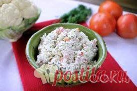 САЛАТ ИЗ ПОМИДОРОВ И ЦВЕТНОЙ КАПУСТЫ