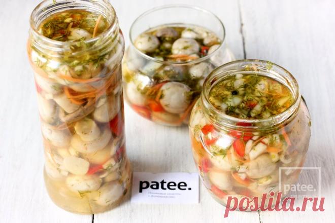 Шампиньоны, маринованные с овощами - рецепт с фотографиями - Patee. Рецепты