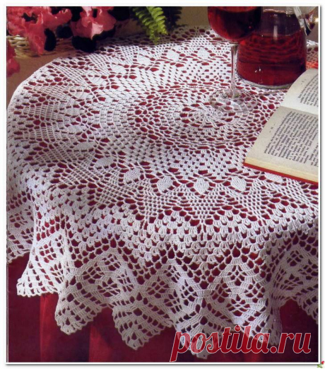 Ажурная скатерть крючком Новый, 8й сезон экспресс конкурса "Вязаный карантин"! - условия участия ЗДЕСЬ