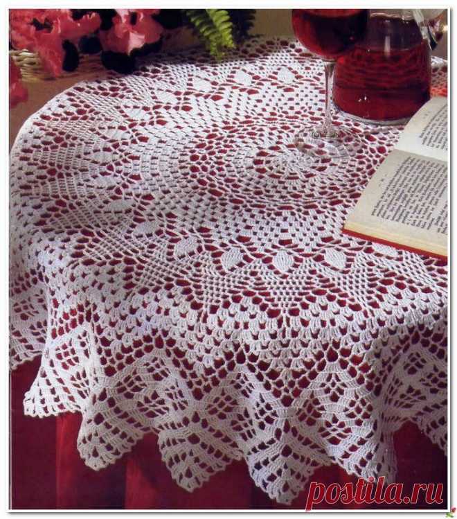 Ажурная скатерть крючком Новый, 8й сезон экспресс конкурса 