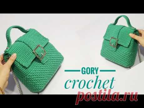 شنطه كروشيه موديل مميز وبسيط/Crochet bag/Bolso de ganchill/tas rajutan/tığ işi çanta/Сумка крючком