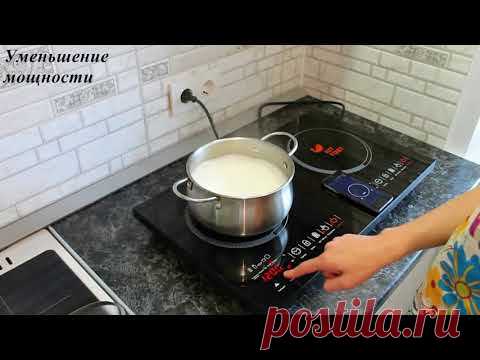 Приготовление каши на индукционной плите Kitfort KT 105
