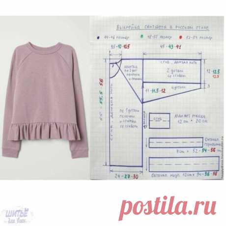 СВИТШОТ. ΒЫКРОЙΚА ΗА РАЗΜЕРЫ 44-54

Сохраняйте у себя на стене, чтобы не потерять.
#шитьёдлявсех