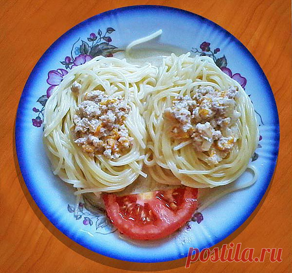 Гнёзда из макарон с фаршем: рецепт приготовления