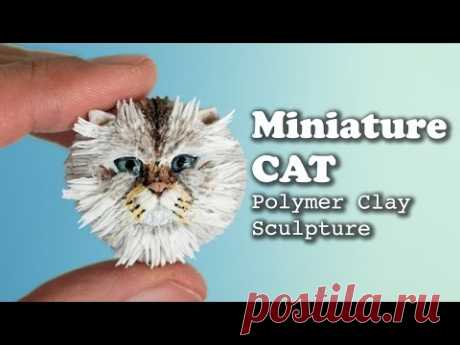 Miniature Cat Sculpture with Polymer Clay // Speed Sculpting