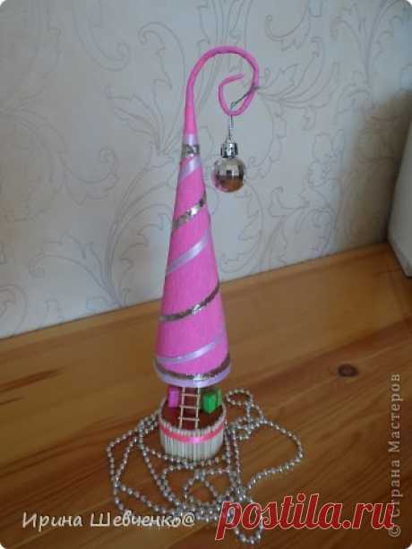 Ёлочки из гофрированной бумаги. МК.